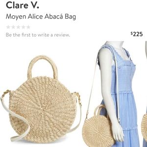 Clare V Alice round straw bag